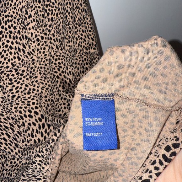 Apt. 9 Womens Sleeveless Animal Print Top M Rayon/Spandex Blend - Picture 5 of 5